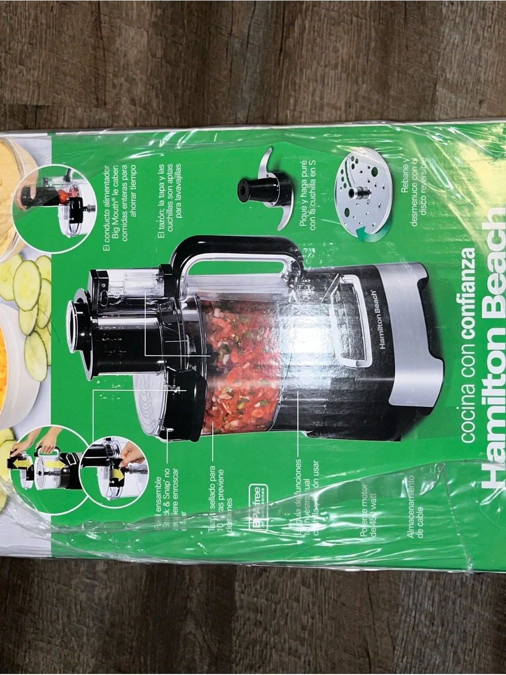 Hamilton Beach Black and Silver Stack & Snap Food Processor